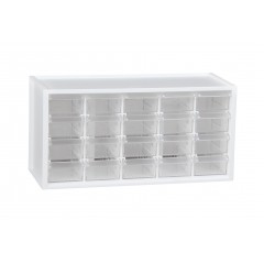 Plasdent 14-Drawer Unit - Black Frame (17 ⅝" W x 9 ⁶⁄₈"H x 7 ⅛"D)